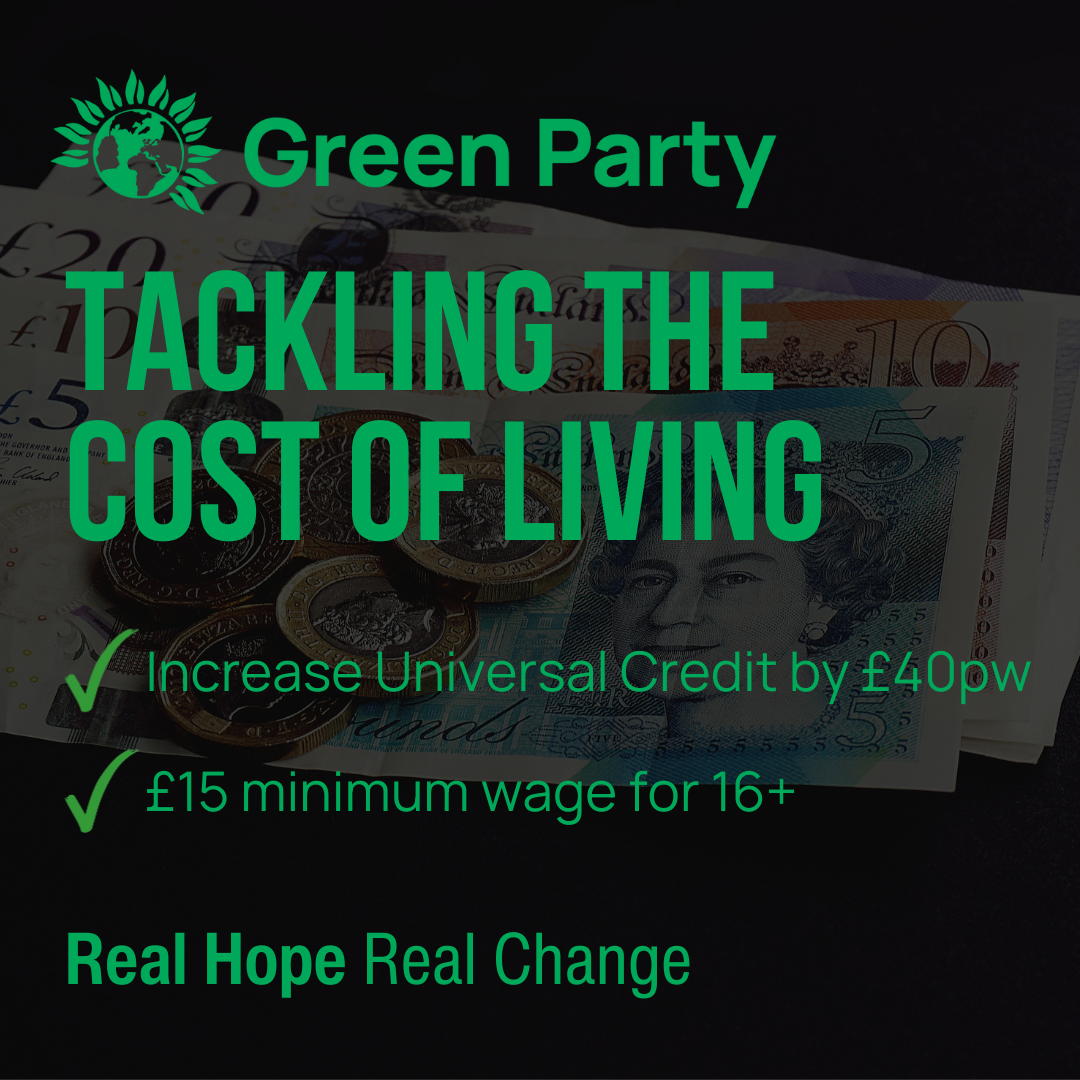 Green Party General Election Pledges - Tackling Cost of Living